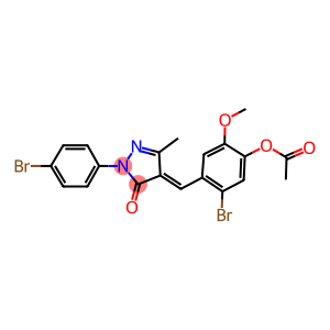 5-bromo-4-{[1-(4-bromophenyl)-3-methyl-5-oxo-1,5-dihydro-4H-pyrazol-4-ylidene]methyl}-2-methoxyphenyl acetate