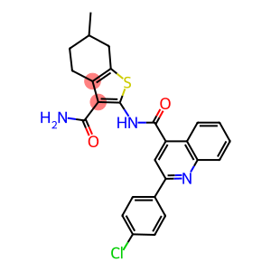 N-[3-(aminocarbonyl)-6-methyl-4,5,6,7-tetrahydro-1-benzothien-2-yl]-2-(4-chlorophenyl)-4-quinolinecarboxamide