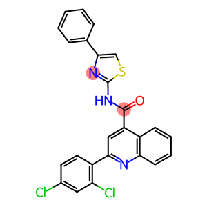 2-(2,4-dichlorophenyl)-N-(4-phenyl-1,3-thiazol-2-yl)-4-quinolinecarboxamide