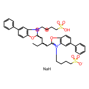 PHENYLPHENYLSULFOBUTYLBENZOXAZOLYLIDENE- ME -BUTENYLSULFOBUTYLBENZOXAZOLIUM OH, N
