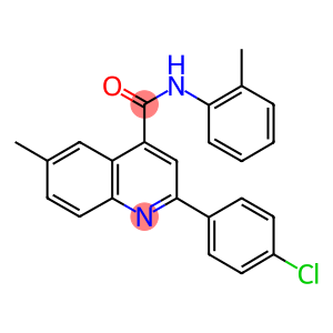 2-(4-chlorophenyl)-6-methyl-N-(2-methylphenyl)-4-quinolinecarboxamide