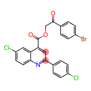 2-(4-bromophenyl)-2-oxoethyl 6-chloro-2-(4-chlorophenyl)-4-quinolinecarboxylate