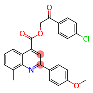 2-(4-chlorophenyl)-2-oxoethyl 2-(4-methoxyphenyl)-8-methyl-4-quinolinecarboxylate