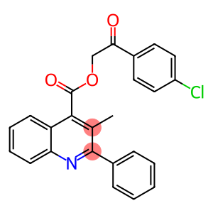 4-Quinolinecarboxylic acid, 3-methyl-2-phenyl-, 2-(4-chlorophenyl)-2-oxoethyl ester