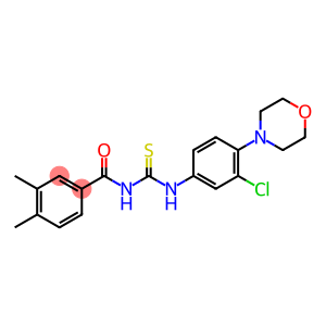 N-[3-chloro-4-(4-morpholinyl)phenyl]-N'-(3,4-dimethylbenzoyl)thiourea