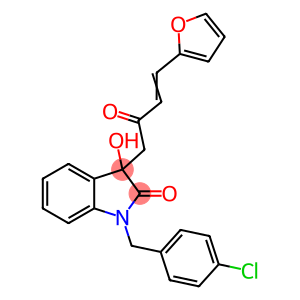 1-(4-chlorobenzyl)-3-[4-(2-furyl)-2-oxo-3-butenyl]-3-hydroxy-1,3-dihydro-2H-indol-2-one