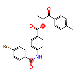 1-methyl-2-(4-methylphenyl)-2-oxoethyl 4-[(4-bromobenzoyl)amino]benzoate