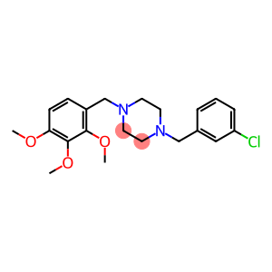 1-(3-chlorobenzyl)-4-(2,3,4-trimethoxybenzyl)piperazine