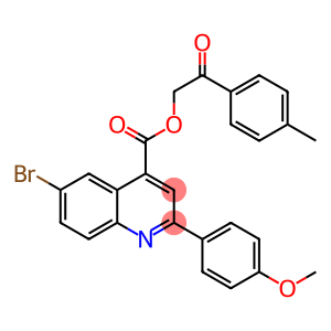 2-(4-methylphenyl)-2-oxoethyl 6-bromo-2-(4-methoxyphenyl)-4-quinolinecarboxylate