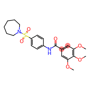 N-[4-(1-azepanylsulfonyl)phenyl]-3,4,5-trimethoxybenzamide