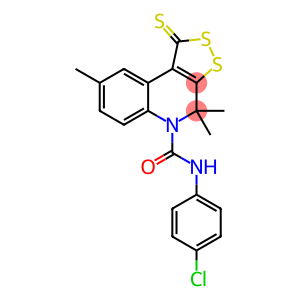 5H-[1,2]Dithiolo[3,4-c]quinoline-5-carboxamide, N-(4-chlorophenyl)-1,4-dihydro-4,4,8-trimethyl-1-thioxo-