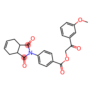 2-(3-methoxyphenyl)-2-oxoethyl 4-(1,3-dioxo-1,3,3a,4,7,7a-hexahydro-2H-isoindol-2-yl)benzoate