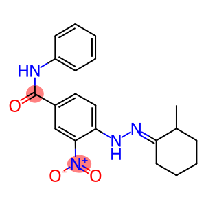 3-nitro-4-[2-(2-methylcyclohexylidene)hydrazino]-N-phenylbenzamide