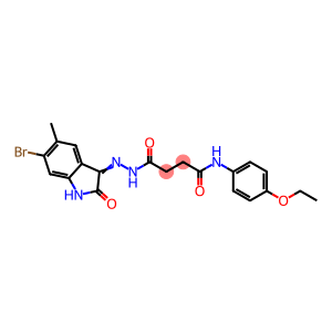 4-[(2Z)-2-(6-bromo-5-methyl-2-oxo-1,2-dihydro-3H-indol-3-ylidene)hydrazinyl]-N-(4-ethoxyphenyl)-4-oxobutanamide