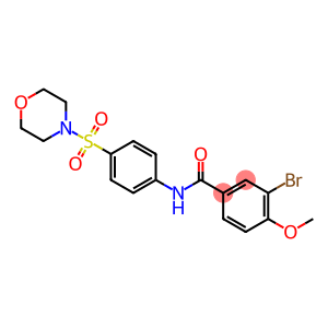 3-bromo-4-methoxy-N-[4-(4-morpholinylsulfonyl)phenyl]benzamide