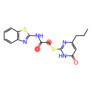 N-(1,3-benzothiazol-2-yl)-2-[(4-hydroxy-6-propylpyrimidin-2-yl)sulfanyl]acetamide