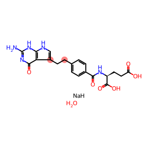 N-[4-[2-(2-Amino-4,7-dihydro-4-oxo-3H-pyrrolo[2,3-d]pyrimidin-5-yl)ethyl]benzoyl]-L-glutamic acid disodium salt hepthydrate