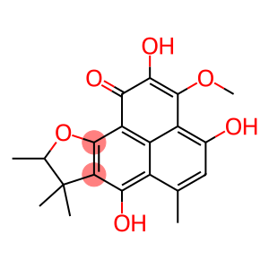 8,9-Dihydro-2,4,7-trihydroxy-3-methoxy-6,8,8,9-tetramethyl-1H-phenaleno[1,2-b]furan-1-one