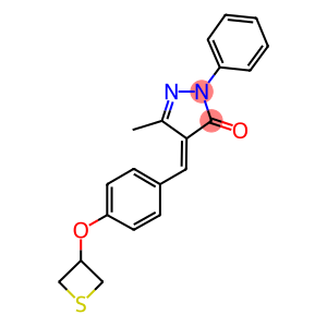 5-methyl-2-phenyl-4-[4-(3-thietanyloxy)benzylidene]-2,4-dihydro-3H-pyrazol-3-one