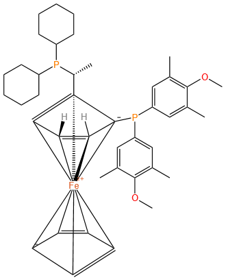 1,2,3,4,5-cyclopentanepentayl, compd. with 1-[bis(4-methoxy-3,5-dimethylphenyl)phosphino]-2-[(1S)-1-(dicyclohexylphosphino)ethyl]-1,2,3,4,5-cyclopentanepentayl, iron salt (1:1:1)