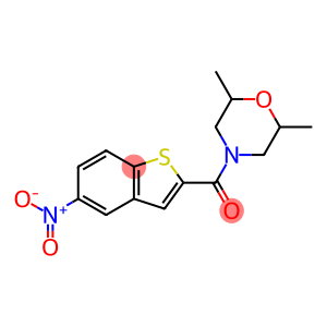 (2,6-DIMETHYLMORPHOLINO)(5-NITRO-1-BENZOTHIOPHEN-2-YL)METHANONE