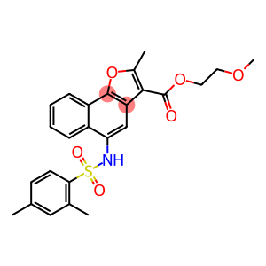 2-methoxyethyl 5-((2,4-dimethylphenyl)sulfonamido)-2-methylnaphtho[1,2-b]furan-3-carboxylate