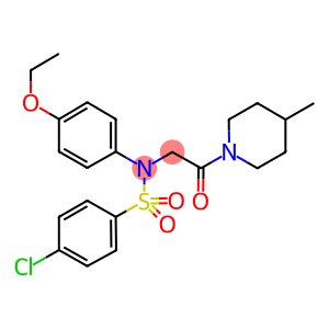 4-chloro-N-(4-ethoxyphenyl)-N-[2-(4-methylpiperidin-1-yl)-2-oxoethyl]benzenesulfonamide