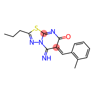 5-imino-6-(2-methylbenzylidene)-2-propyl-5,6-dihydro-7H-[1,3,4]thiadiazolo[3,2-a]pyrimidin-7-one