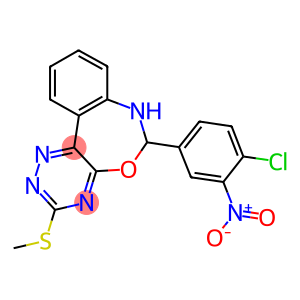 6-{4-chloro-3-nitrophenyl}-3-(methylsulfanyl)-6,7-dihydro[1,2,4]triazino[5,6-d][3,1]benzoxazepine