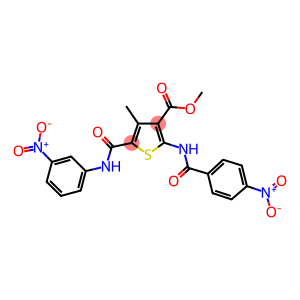 methyl 5-({3-nitroanilino}carbonyl)-2-({4-nitrobenzoyl}amino)-4-methyl-3-thiophenecarboxylate