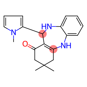 3,3-dimethyl-11-(1-methyl-1H-pyrrol-2-yl)-2,3,4,5,10,11-hexahydro-1H-dibenzo[b,e][1,4]diazepin-1-one