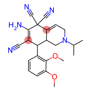 6-amino-8-(2,3-dimethoxyphenyl)-2-isopropyl-2,3,8,8a-tetrahydro-5,5,7(1H)-isoquinolinetricarbonitrile