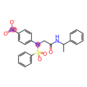 2-[{4-nitrophenyl}(phenylsulfonyl)amino]-N-(1-phenylethyl)acetamide