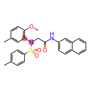 2-{2-methoxy-5-methyl[(4-methylphenyl)sulfonyl]anilino}-N-(2-naphthyl)acetamide