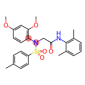 2-{2,4-dimethoxy[(4-methylphenyl)sulfonyl]anilino}-N-(2,6-dimethylphenyl)acetamide