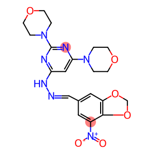 7-nitro-1,3-benzodioxole-5-carbaldehyde (2,6-dimorpholin-4-ylpyrimidin-4-yl)hydrazone