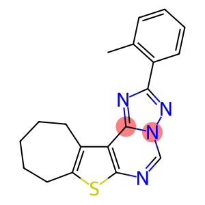 2-(2-methylphenyl)-9,10,11,12-tetrahydro-8H-cyclohepta[4,5]thieno[3,2-e][1,2,4]triazolo[1,5-c]pyrimidine