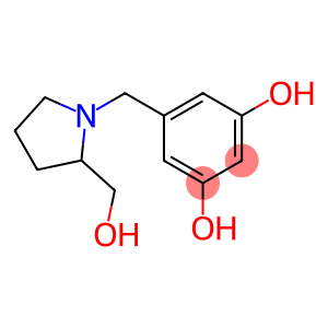 1,3-Benzenediol, 5-[[2-(hydroxymethyl)-1-pyrrolidinyl]methyl]- (9CI)