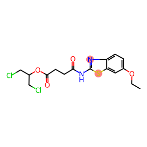 2-chloro-1-(chloromethyl)ethyl 4-[(6-ethoxy-1,3-benzothiazol-2-yl)amino]-4-oxobutanoate