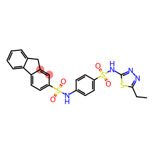 N-(4-{[(5-ethyl-1,3,4-thiadiazol-2-yl)amino]sulfonyl}phenyl)-9H-fluorene-2-sulfonamide