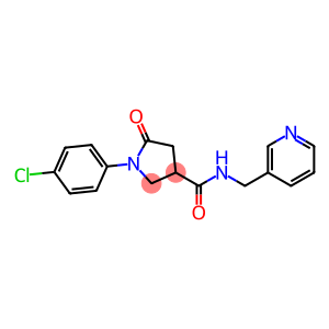 1-(4-chlorophenyl)-5-oxo-N-(pyridin-3-ylmethyl)pyrrolidine-3-carboxamide