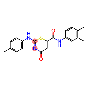 N-(3,4-dimethylphenyl)-2-[(4-methylphenyl)amino]-4-oxo-5,6-dihydro-4H-1,3-thiazine-6-carboxamide