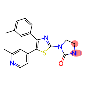 2-Imidazolidinone, 1-[4-(3-methylphenyl)-5-(2-methyl-4-pyridinyl)-2-thiazolyl]-