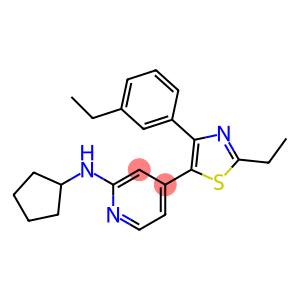 2-Pyridinamine, N-cyclopentyl-4-[2-ethyl-4-(3-ethylphenyl)-5-thiazolyl]-