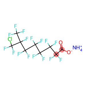 ammonium 8-chlorohexadecafluoro-7-methyloctanoate