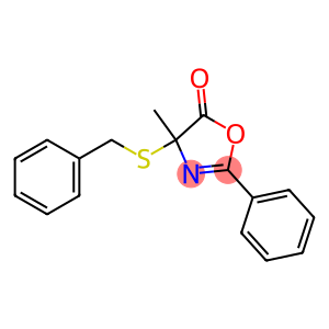 5(4H)-Oxazolone,  4-methyl-2-phenyl-4-[(phenylmethyl)thio]-