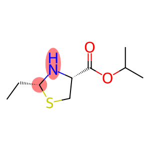 4-Thiazolidinecarboxylic acid, 2-ethyl-, 1-methylethyl ester, (2R,4R)-