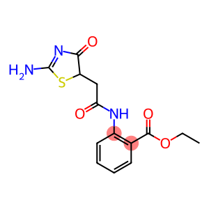 ethyl 2-(2-(2-imino-4-oxothiazolidin-5-yl)acetamido)benzoate