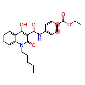 ethyl 4-{[(4-hydroxy-2-oxo-1-pentyl-1,2-dihydro-3-quinolinyl)carbonyl]amino}benzoate