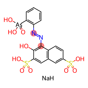 1-(2-胂酸苯偶氮)-2-萘酚-3,6-二磺酸二钠盐,2-(2-羟基-3,6-二磺酸-1-萘基偶氮)苯砷2-[(2-HYDROXY-3,6-DISULFO-1-NAPHTHYL)AZO]BENZENEARSONIC ACID DISODIUM SALT ASPAN DISODIUM 1-(2-ARSONOPHENYLAZO)-2-NAPHTHOL-3,6-DISULFONATE THORON 1-(2-ARSONOPHENYLAZO)-2-NAPHTHOL-3,6-DISULFO